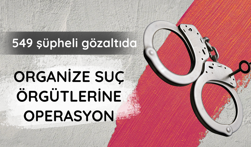 Organize suç örgütlerine operasyon: 549 şüpheli gözaltına alındı