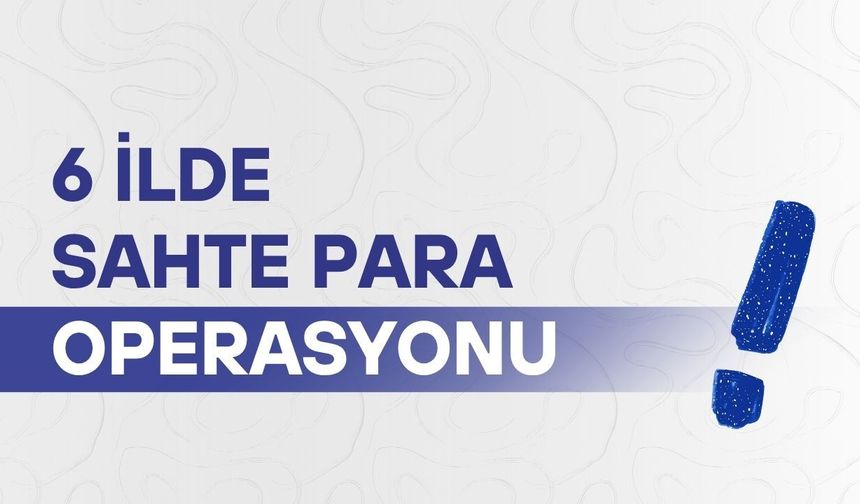 6 ilde sahte para operasyonu