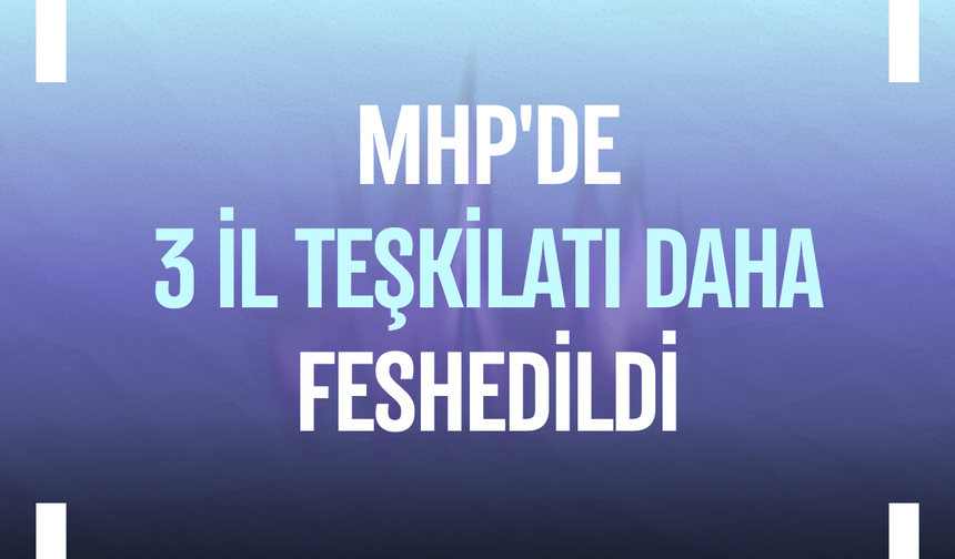 MHP'de 3 il teşkilatı daha feshedildi