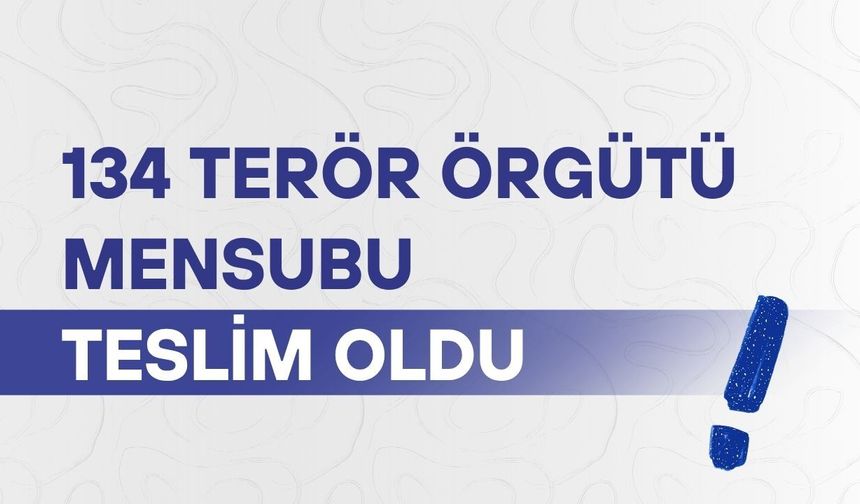 134 terör örgütü mensubu teslim oldu