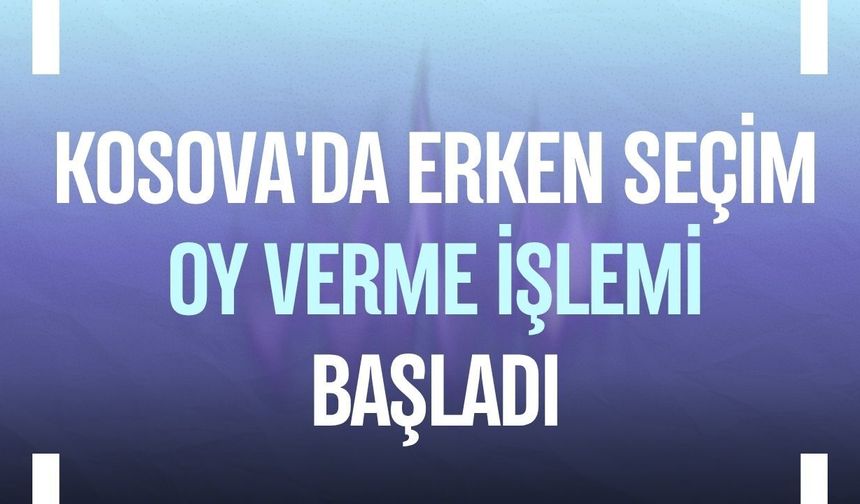 Kosova'da erken seçim: Oy verme işlemi başladı