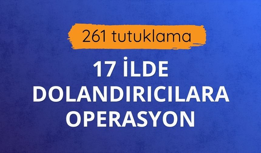17 ilde dolandırıcılara operasyon: 261 tutuklama