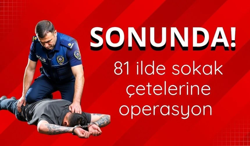81 ilde sokak çetelerine operasyon