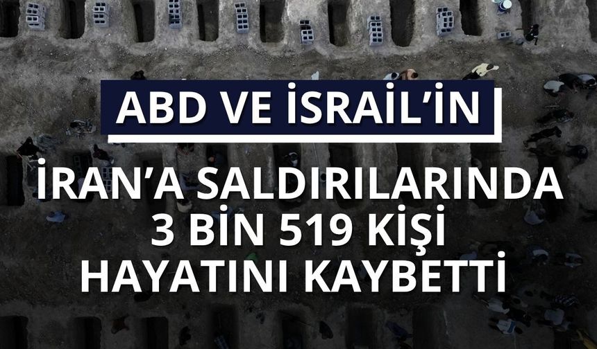 ABD ve İsrail’in İran’a saldırılarında 3 bin 519 kişi hayatını kaybetti