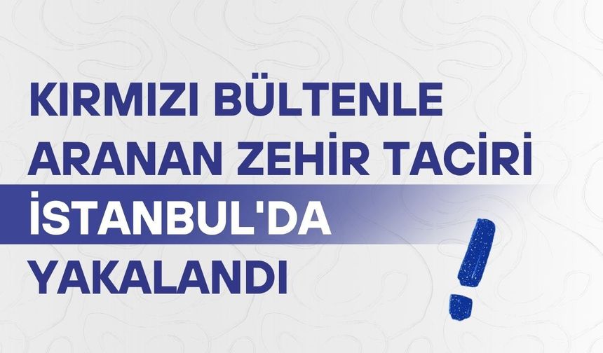 Kırmızı bültenle aranan zehir taciri İstanbul'da yakalandı