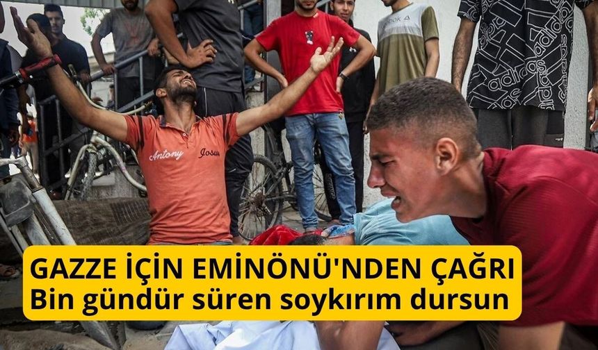Gazze için Eminönü'nden çağrı: Bin gündür süren soykırım dursun