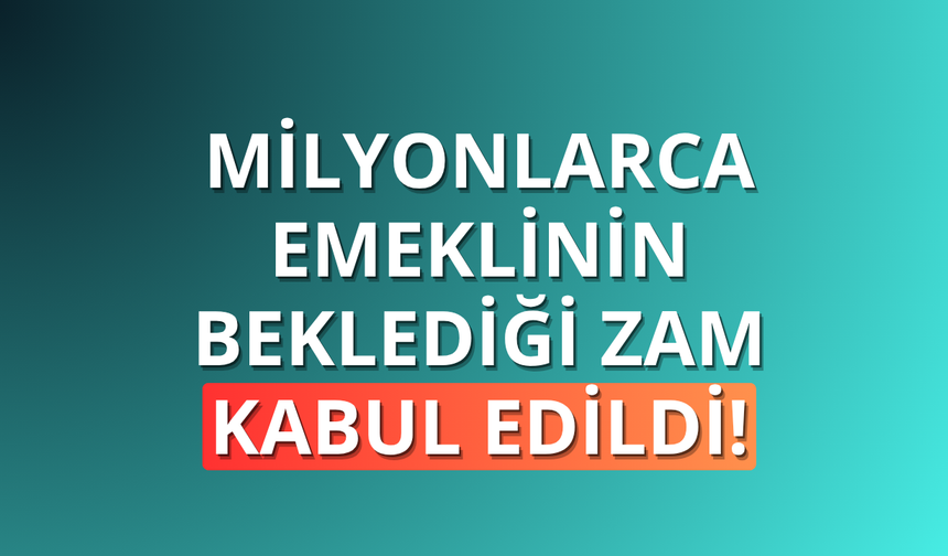 En düşük emekli zammı kabul edildi