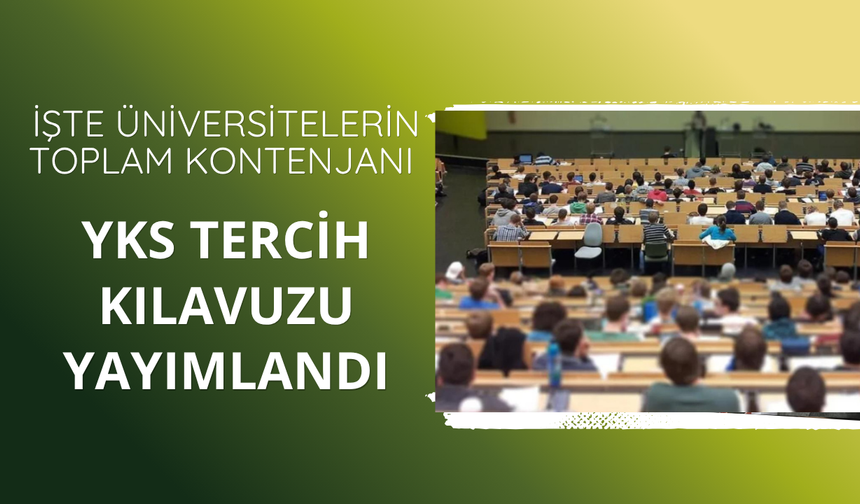 YKS tercih kılavuzu yayımlandı: İşte üniversitelerin toplam kontenjanı
