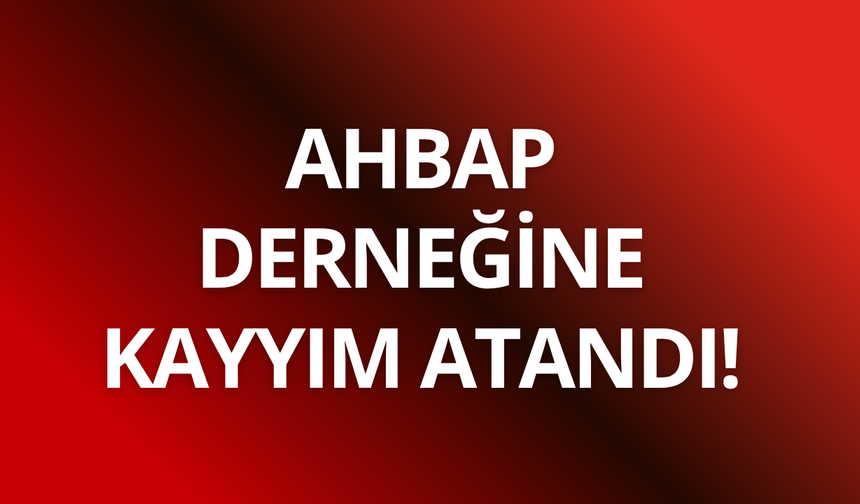 Ahbap Derneğine kayyım atandı