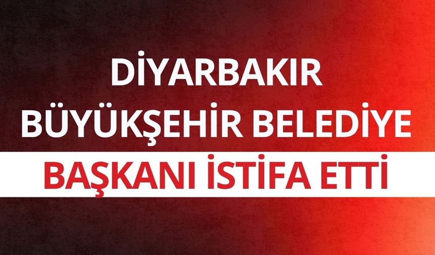 Diyarbakır Büyükşehir Belediye Başkanı istifa etti