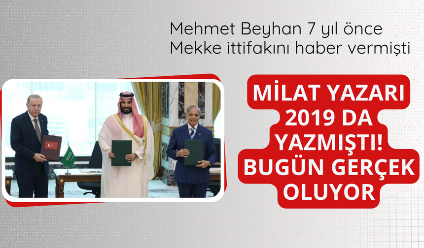 Milat yazarı 2019 da yazmıştı!  Bugün gerçek oluyor