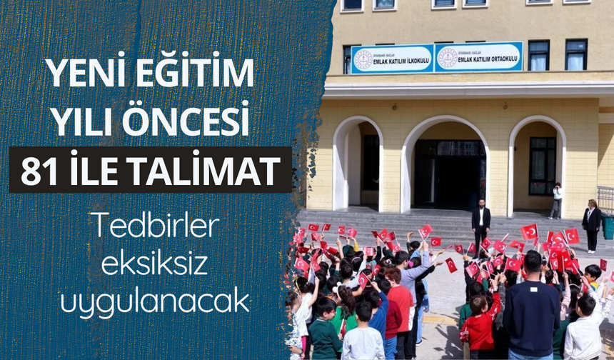 Yeni eğitim öğretim yılında okullarda tedbirler eksiksiz uygulanacak