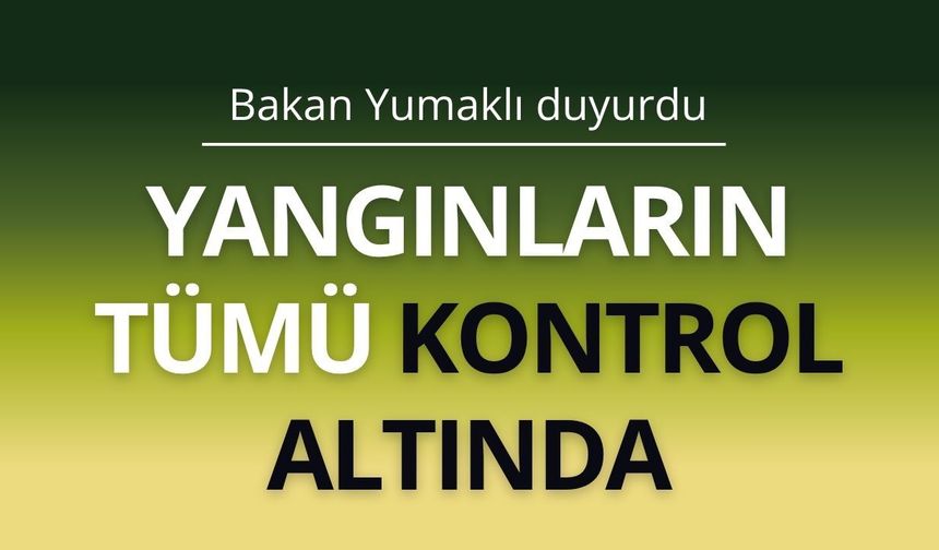 Yangınların tümü kontrol altında