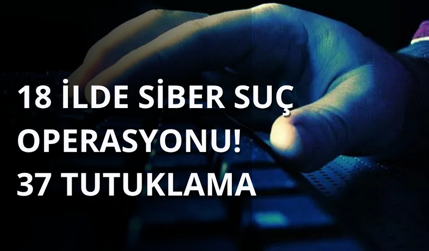 18 ilde siber suç operasyonu: 37 tutuklama