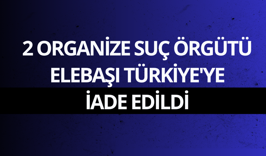 2 organize suç örgütü elebaşı Türkiye'ye iade edildi