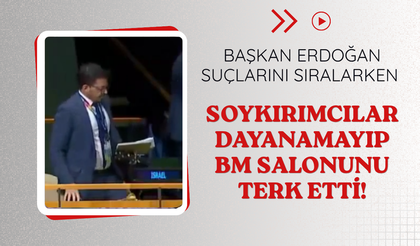 Erdoğan konuşurken soykırımcılar salonu terk etti