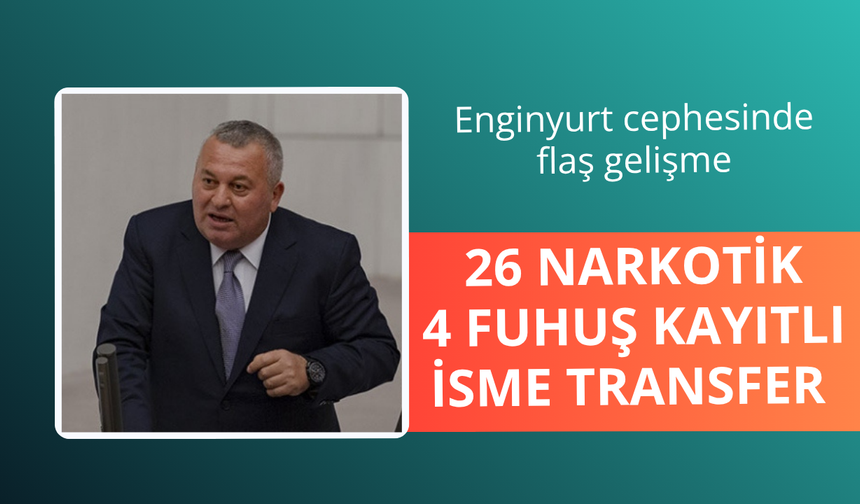 Tekinoğlu'ndan 26 narkotik 4 fuhuş kayıtlı isme transfer