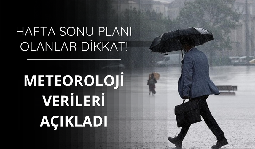 Hafta sonu planı olanlar dikkat! Meteoroloji verileri açıkladı