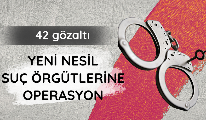 Yeni nesil suç örgütlerine operasyon: 42 gözaltı