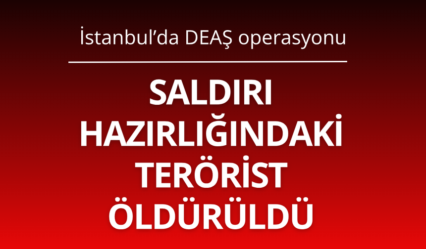 İstanbul'da saldırı hazırlığındaki terörist öldürüldü