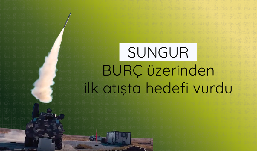 SUNGUR, BURÇ üzerinden ilk atışta hedefi vurdu