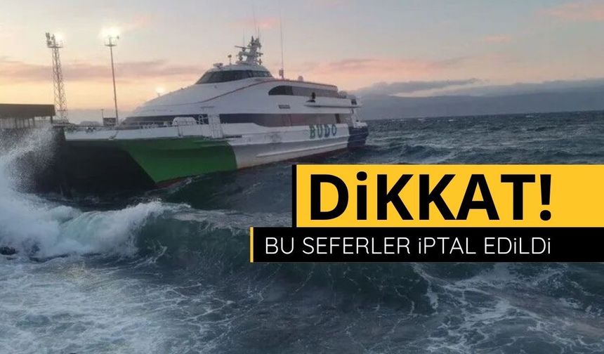BUDO'nun yarınki 12 seferi iptal edildi