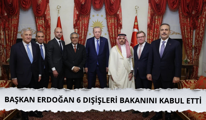 Cumhurbaşkanı Erdoğan 6 dışişleri bakanını kabul etti