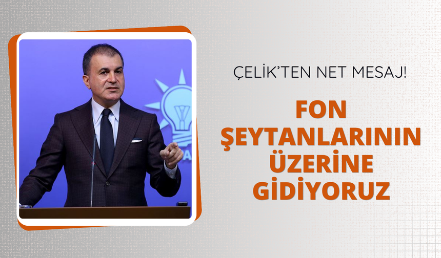 Çelik: Fon şeytanlarının üzerine gidiyoruz