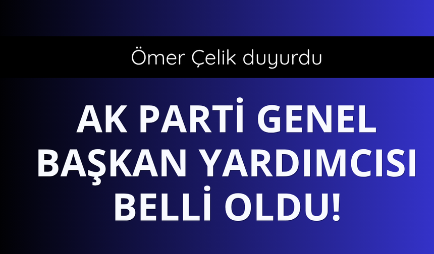 AK Parti Genel Başkan Yardımcılığı'na yeni atama