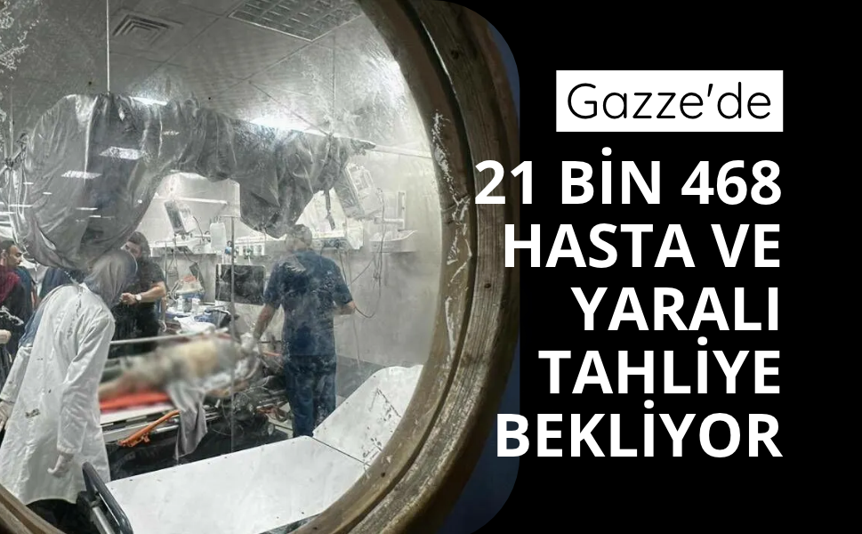 Gazze'de 21 bin 468 hasta ve yaralı tahliye bekliyor