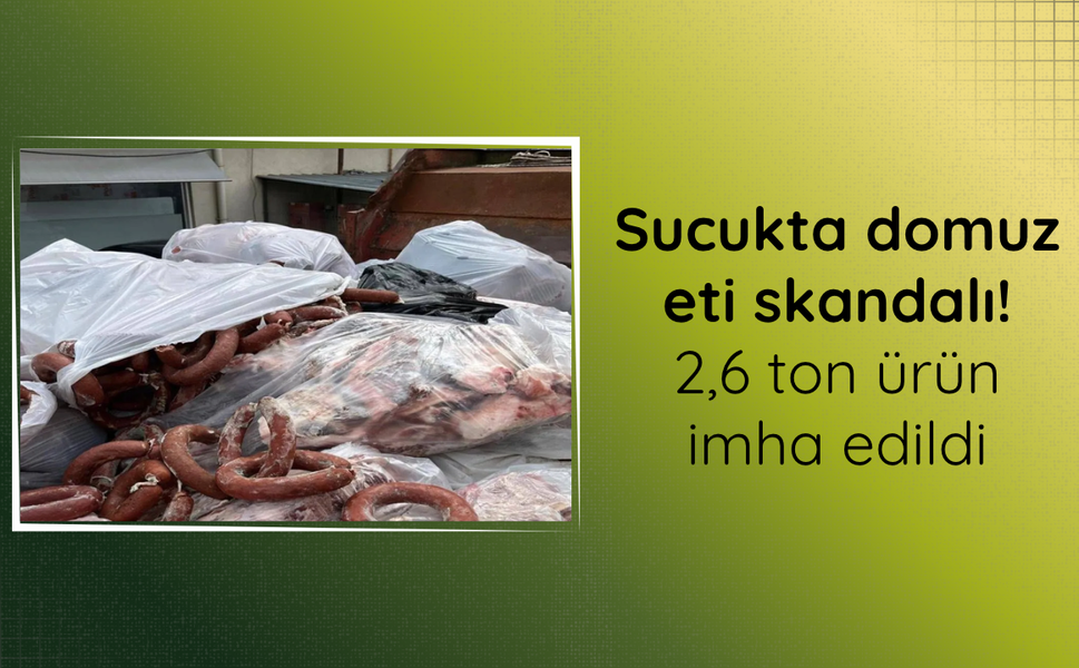 2,6 ton sucukta domuz eti tespit edildi, işletme kapatıldı