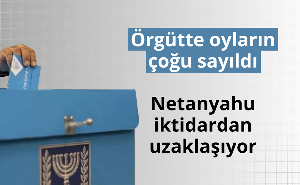 İsrail'de oyların yarısından fazlası sayıldı