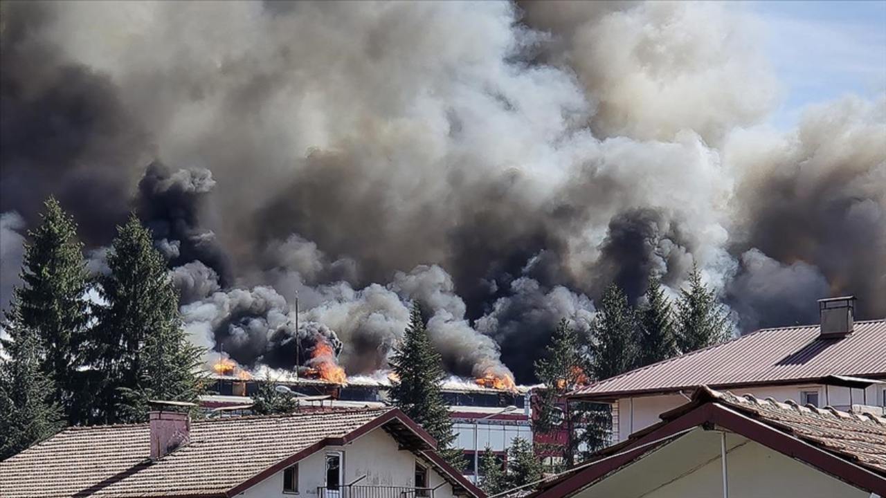 Bolu'da fabrika yangını