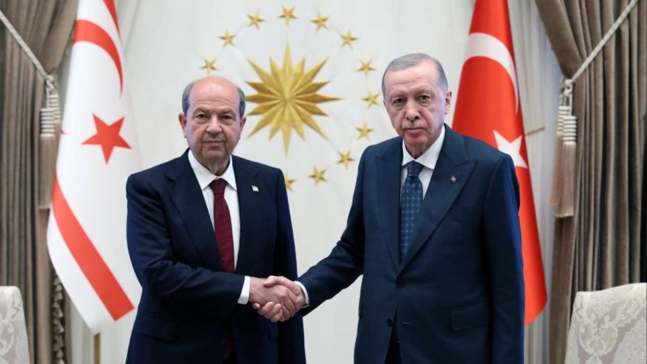 Cumhurbaşkanı Erdoğan, KKTC Cumhurbaşkanı ile görüştü
