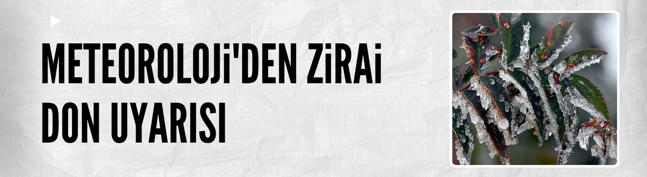 Meteoroloji'den zirai don uyarısı