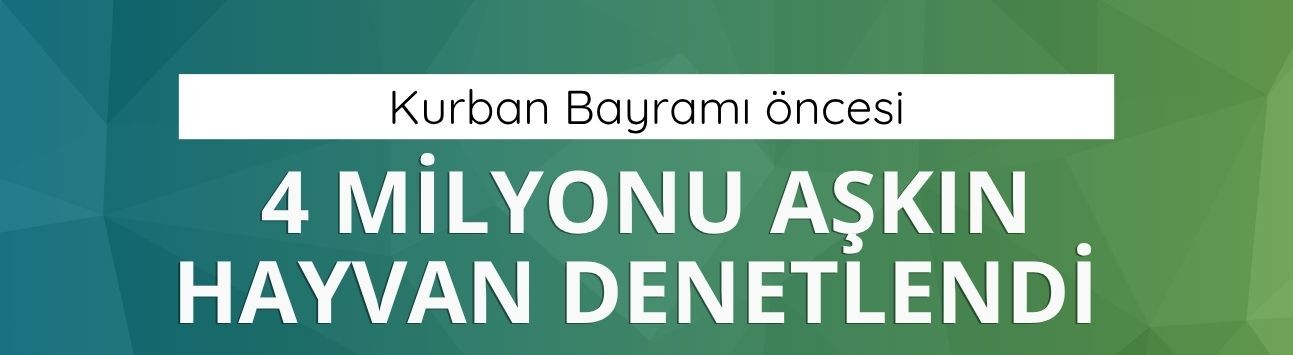 Kurban Bayramı öncesi 4 milyonu aşkın hayvan denetlendi