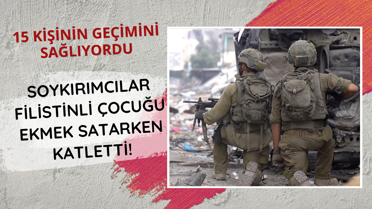 Soykırımcılar Filistinli çocuğu ekmek satarken katletti
