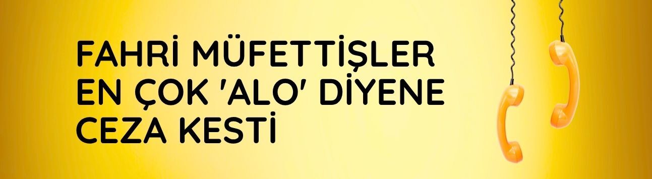 Fahri müfettişler en çok 'alo' diyene ceza kesti