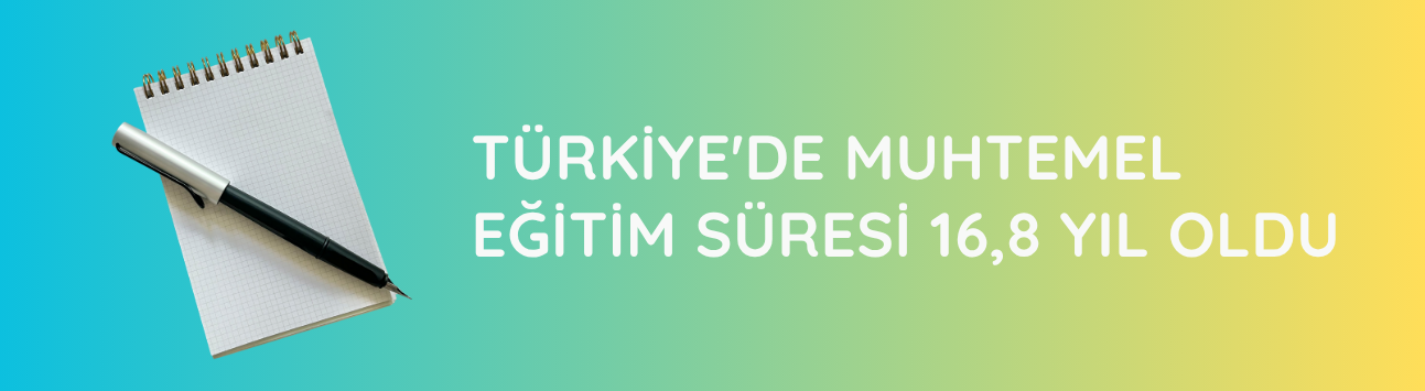 Türkiye'de muhtemel eğitim süresi 16,8 yıl oldu