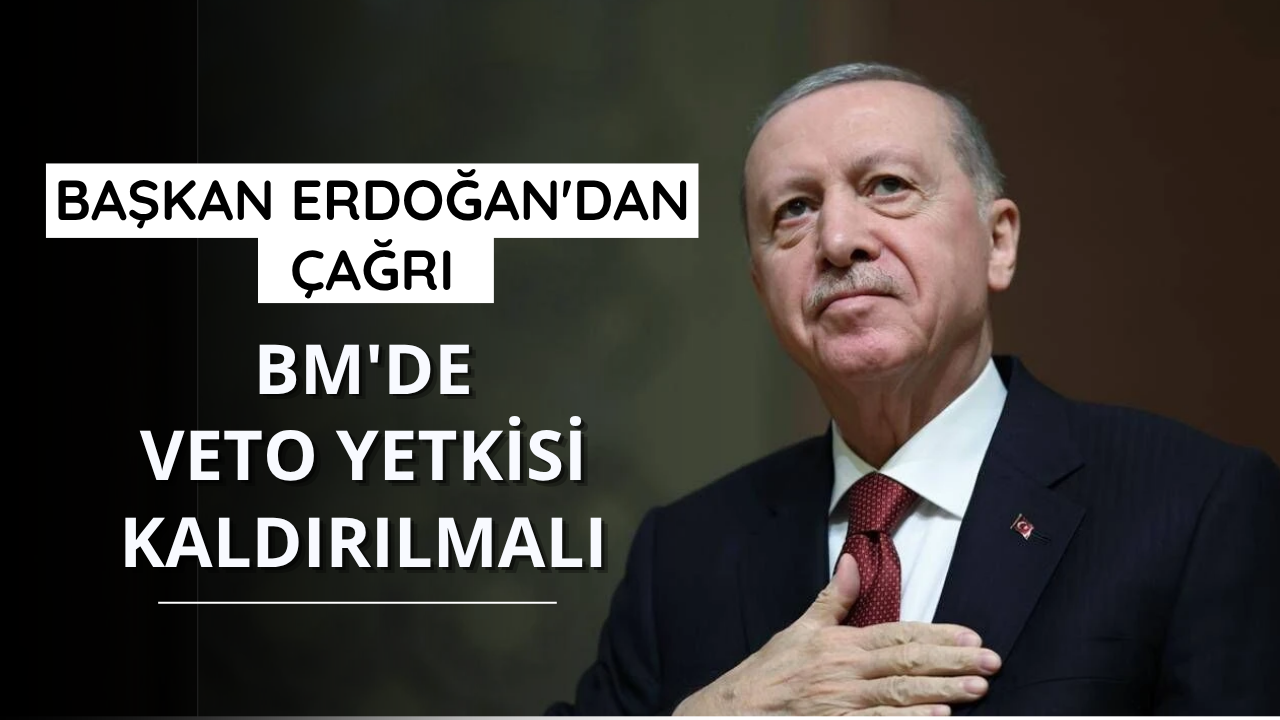 Başkan Erdoğan'dan çağrı: BM'de veto yetkisi kaldırılmalı