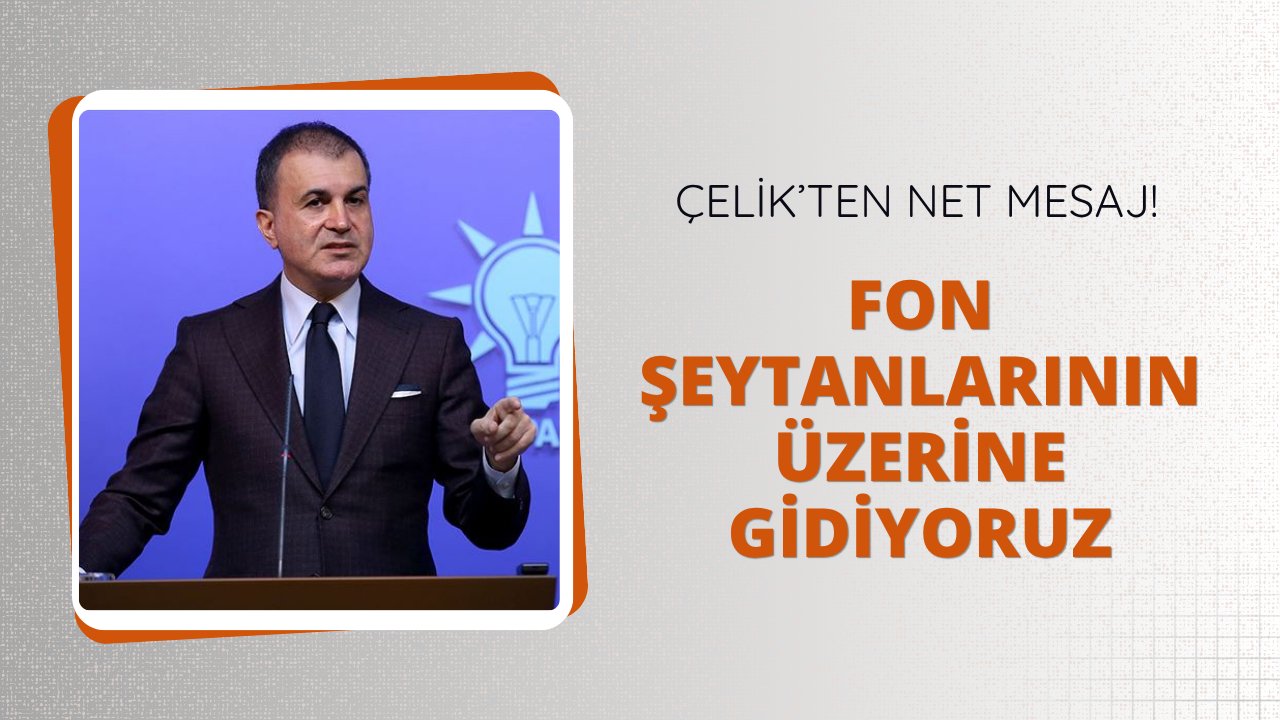 Çelik: Fon şeytanlarının üzerine gidiyoruz