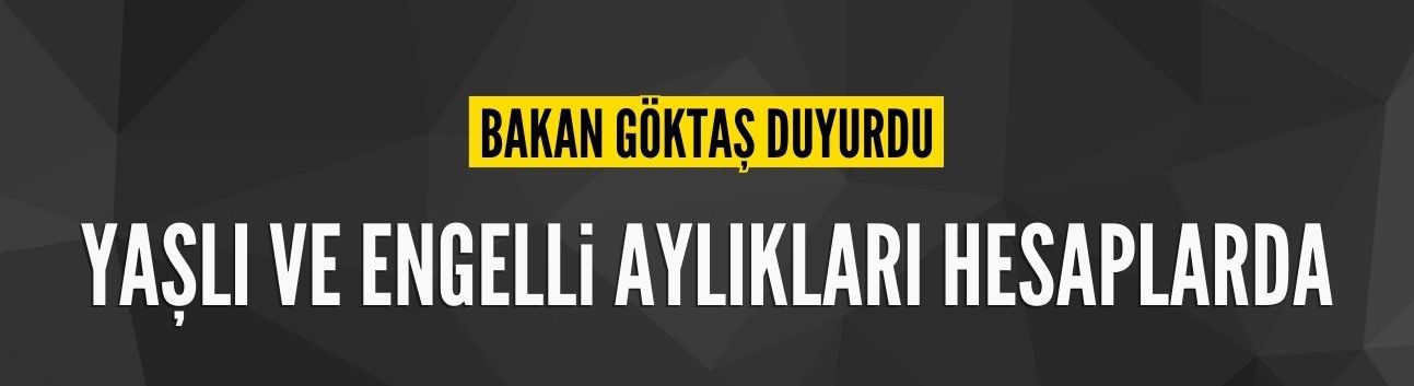 Yaşlı ve engelli aylıkları hesaplarda