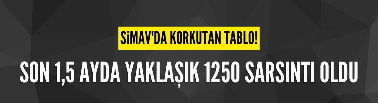 Simav'da son 1,5 ayda yaklaşık 1250 deprem meydana geldi