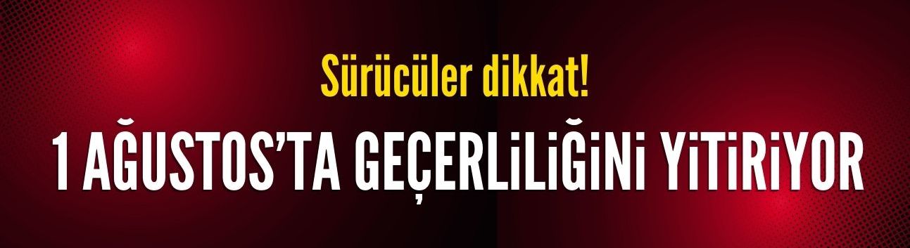 Eski tip ehliyetler 1 Ağustos'ta geçerliliğini yitirecek