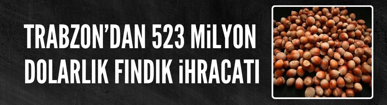 Trabzon’dan 11 ayda 523 milyon dolarlık fındık ihracatı